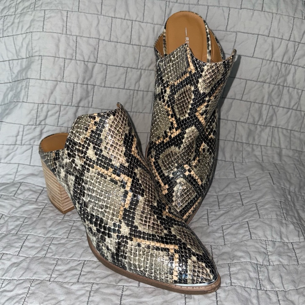 Report Snakeskin Mule Boots